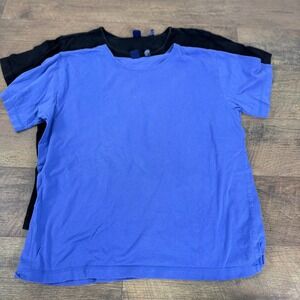 2 Vintage Gap T-Shirts Blue Black 100% Cotton Short Sleeve Women's Large